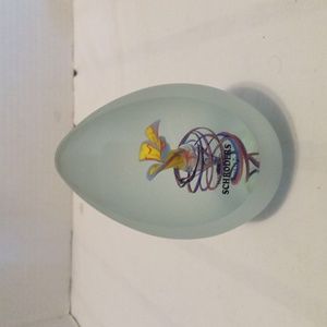 Schroders Vintage Art Glass Paperweight From Norway